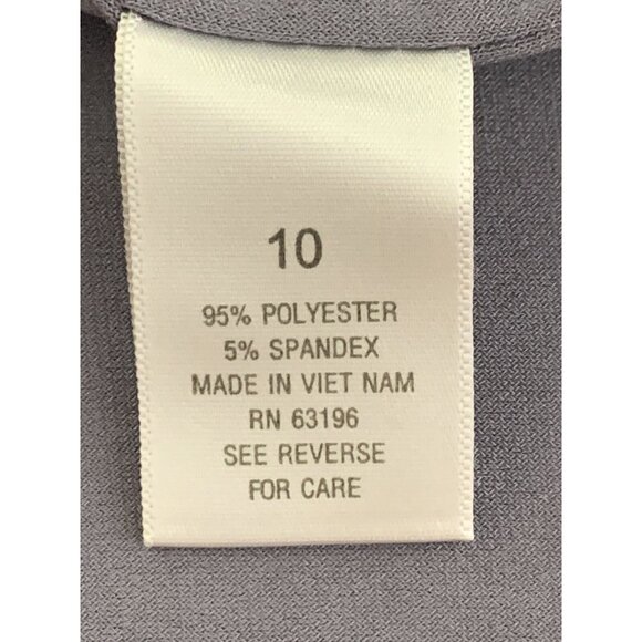 Dressbarn Womens Colorblock Geometric Print Short Sleeve Dress Size 10 Medium - Picture 10 of 11